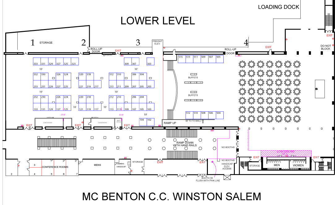 NCEC Exhibit Hall Map