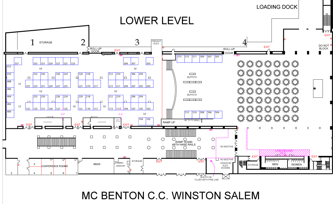 NCEC Exhibit Hall Map